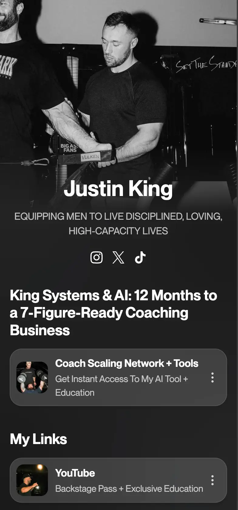 Justin King's Maxed storefront